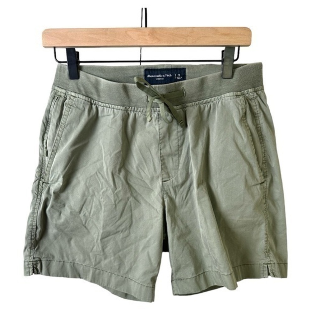 Abercrombie Fitch Shorts Wome Small Chino Canvas Zippered Pocket Green 5” Inseam